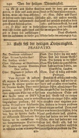 XI. Aufs fest der heiligen Dreyeinigkeit