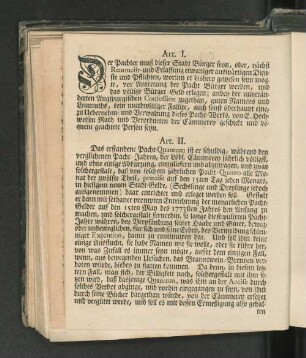 [Bedingnisse zu der Verpachtung der Korn-Branntwein-Accise.]