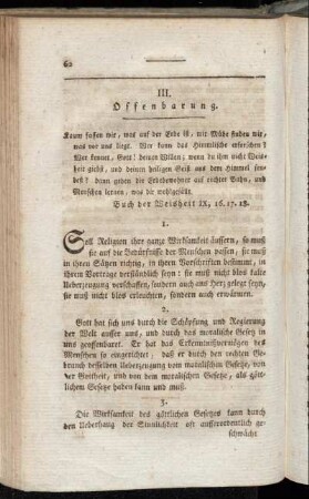 III. Offenbarung