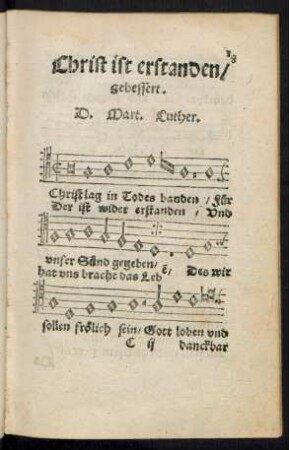 Christ ist erstanden/ gebessert. D. Mart. Luther.