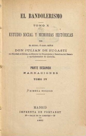 El Bandolerismo : Estudio social y memorias históricas, 10