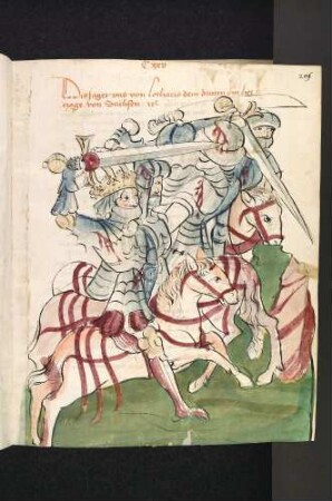 Kaiser Lothar III. kämpft in der Schlacht von Kulm (Chlumec) gegen die Böhmen