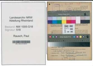 Entnazifizierung Paul Rausch , geb. 18.05.1904 (Schuhmacher)
