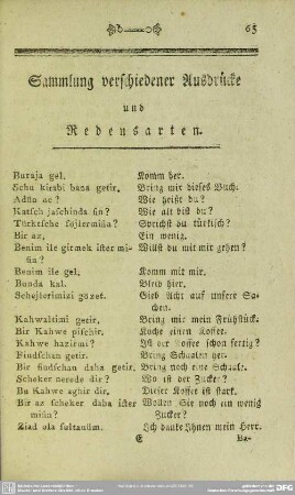 Sammlung verschiedener Ausdrücke und Redensarten