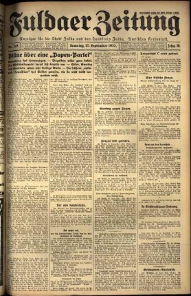 Ausgabe vom Samstag, den 17. September 1932.