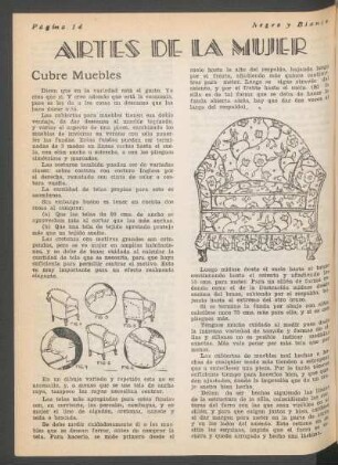 Artes de la mujer : Cubre muebles