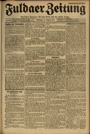 Ausgabe vom Mittwoch, den 22. August 1923.
