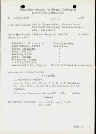 Mayerhofer, Alois