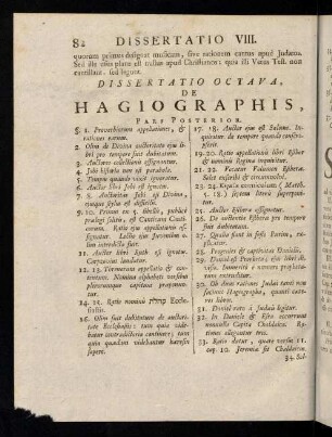 82-95, Dissertatio Octava