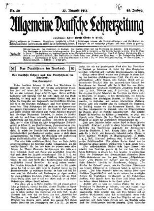Das Deutschtum im Ausland : Der deutsche Lehrer und das Deutschtum im Ausland