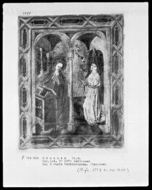 Lektionar für Kloster Weihenstephan angefertigt — Verkündigung, Folio 9recto