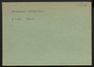 Wedemeyer, NN.