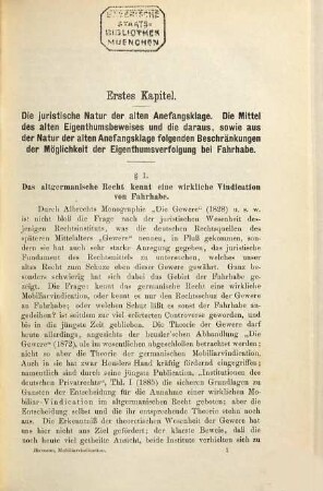Die Grundelemente der altgermanischen Mobiliarvindication : eine rechtsgeschichtliche Studie