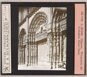 Chartres: Notre-Dame, Westportal (Seestern-Nr. 85294, Reihe AK VIII, 3)