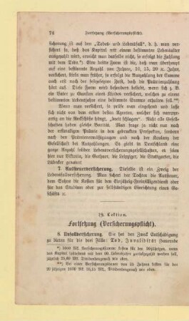 19. Lektion. Fortsetzung (Versicherungspflicht)
