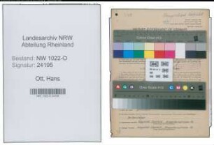 Entnazifizierung Hans Ott , geb. 25.01.1910 (Postbeamter)