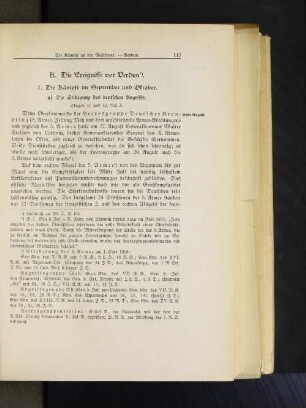 B. Die Ereignisse vor Verdun.