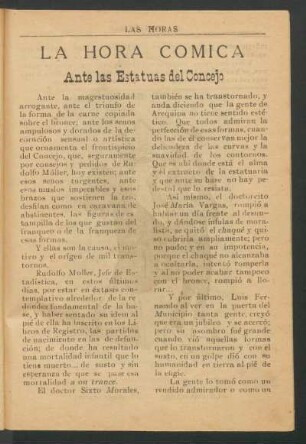 La hora cómica: Ante las Estatuas del Concejo