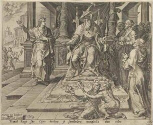 Daniel weigert sich, Bel anzubeten, Blatt 1 aus der Folge "Die Geschichte von Daniel, Bel und dem Drachen"