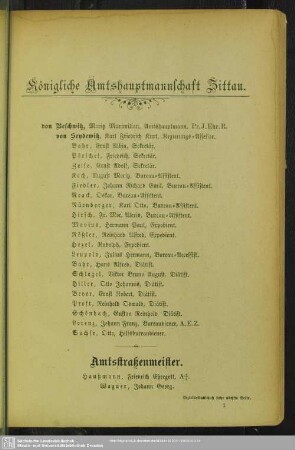 Königliche Amtshauptmannschaft Zittau