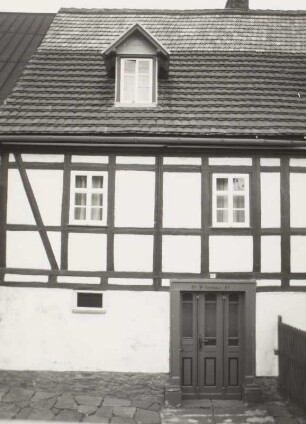 Markersbach, Wohnstallhaus : Markersbach (Kreis Schwarzenberg), Wohnstallhaus mit jüngerem Anbau, Annaberger Straße 113, Straßenfront (Teilansicht)