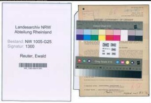 Entnazifizierung Ewald Reuter , geb. 28.09.1877 (Handelsvertreter)