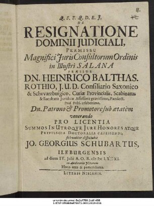 De Resignatione Dominii Iudiciali