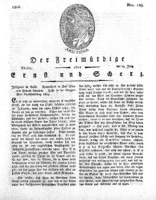 Nro. 125, Dienstag den 24. Juny 1806