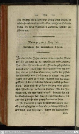 Neuzehntes Kapitel. Fortsetzung der auswärtigen Affairen