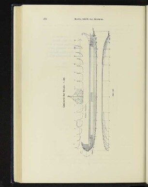 Linienriß der Triere. 1:200.