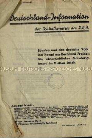 Deutschland-Information Jg. 1937