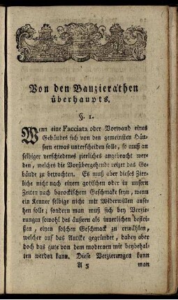 Von den Bauzierathen überhaupts.