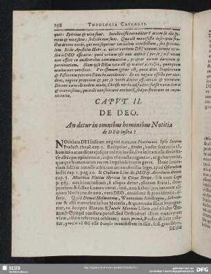 Caput II. De Deo