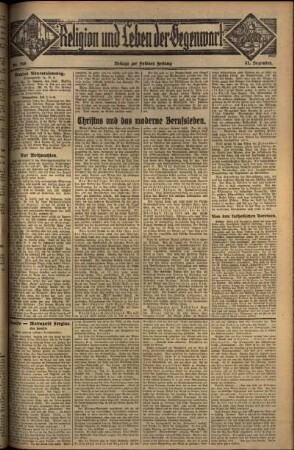 Dritte Ausgabe vom Sonntag, den 21. Dezember 1930.