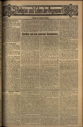 Dritte Ausgabe vom Sonntag, den 21. Dezember 1930.