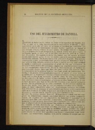 Uso del hygometro de Daniell.
