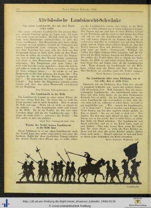 Altelsässische Landsknecht-Schwänke.
