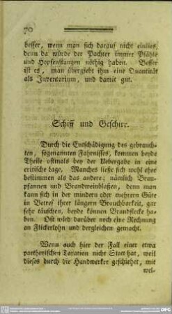 Schiff und Geschirr