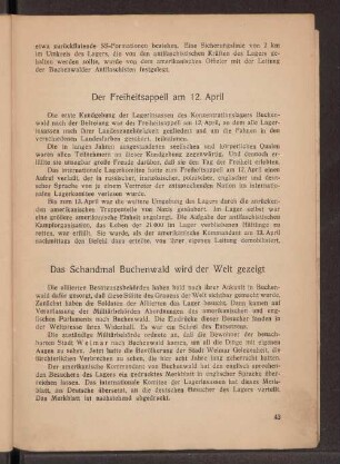 Der Freiheitsappell am 12. April