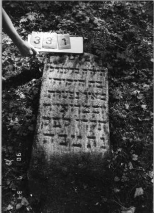 Grabstein 331 (Index: 99791333) Maße HxBxT: 113x38xo.A. cm: Grabstein 331