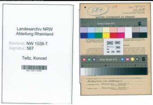 Entnazifizierung Konrad Teitz , geb. 08.02.1906 (Steuerinspektor)