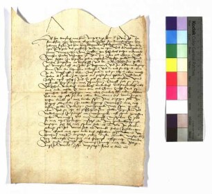 Eheberedung zwischen Pfalzgraf Alexander von Rhein und seiner Frau Margarete von Hohenlohe; unter anderem wird Margarete der Zoll von Boppard verschrieben.