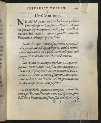 5. De Conviviis.