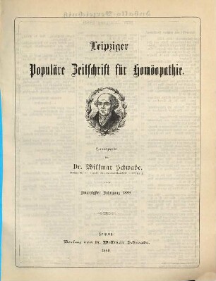 Leipziger populäre Zeitschrift für Homöopathie. 20. 1889