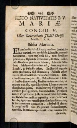 194-204, Etiam hodie festa Libraria meditor Domini Sodales ...