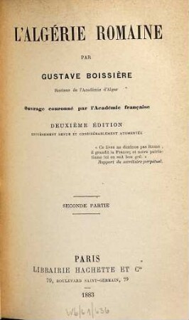 L' Algérie Romaine, 2