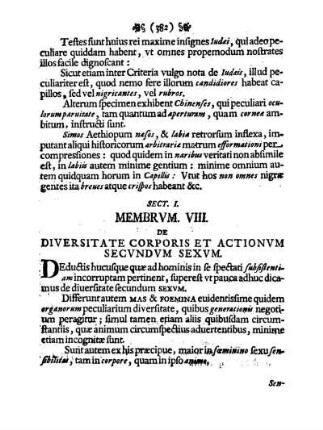 Membrvm VIII. De Diversitate Corporis Et Actionvm Secvndvm Sexvm.
