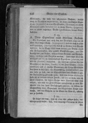 A. Vom Eigenthum nach deutschen Rechten.