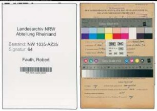 Entnazifizierung Robert Fauth , geb. 08.05.1888 (Bergmann)