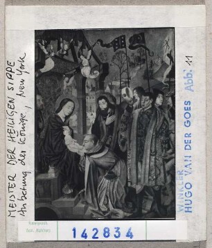 Meister der Heiligen Sippe: Anbetung der Könige. New York